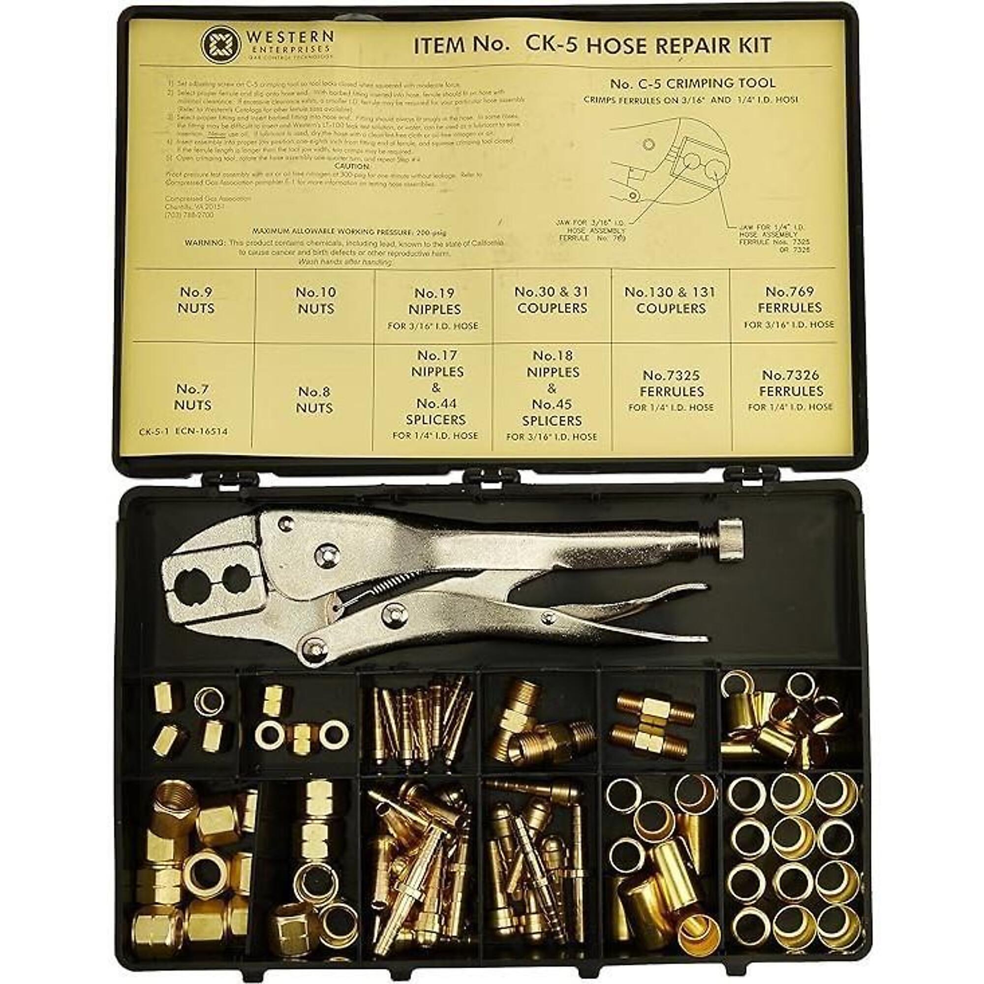 Western Enterprises, HOSE REPAIR KIT W/ C-5 TOOL, Model# WESCK5
